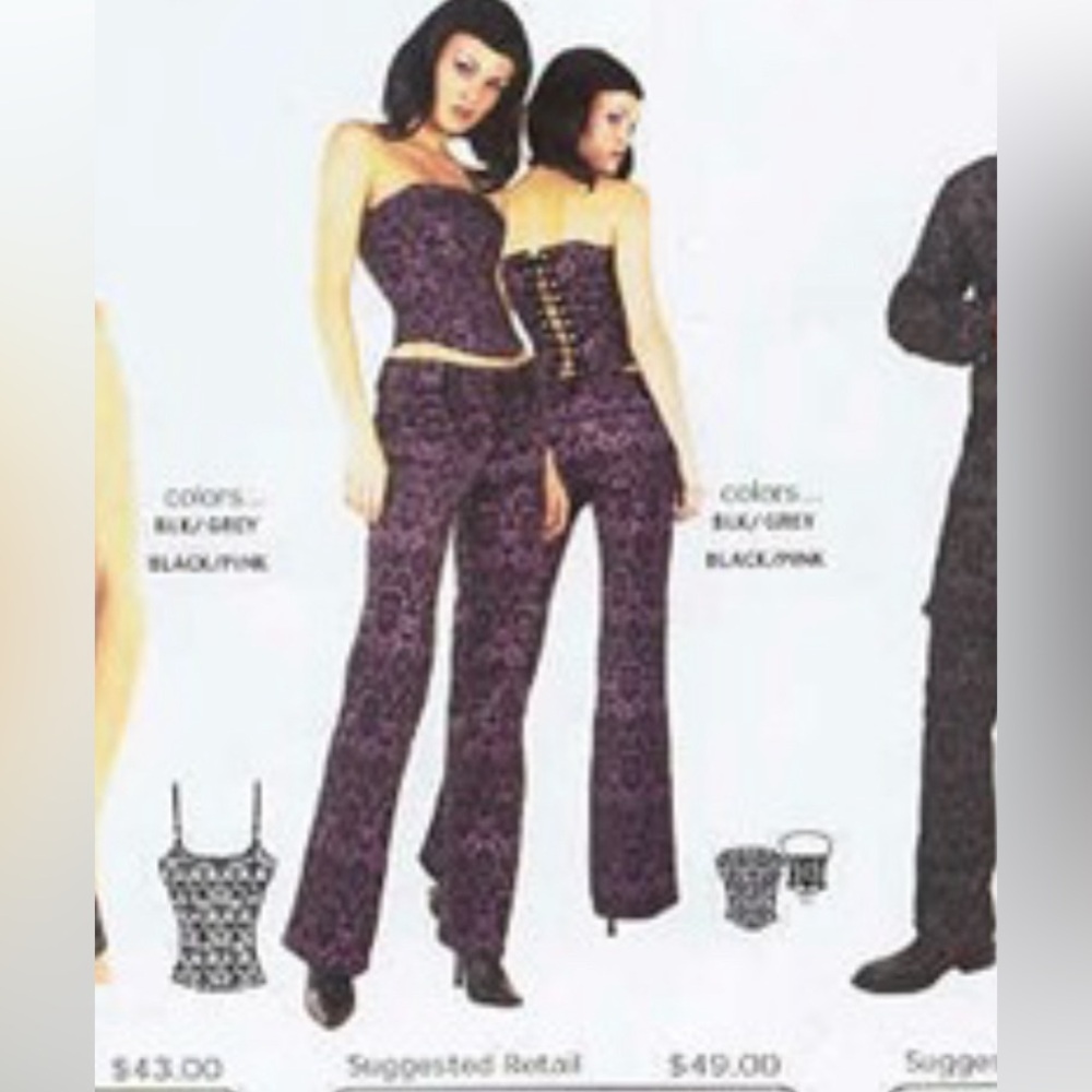 Rare vintage Lip Service Quoth the Raven boot cut pants - Picture 2 of 8